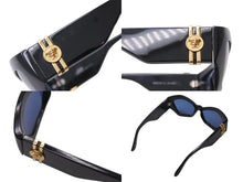 Load image into Gallery viewer, GIANNI VERSACE ジャンヌ ヴェルサーチ サングラス MOD421/A メデューサ ロゴ プラスチック メタル ブラック 美品 中古 4b000327