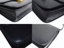 Load image into Gallery viewer, CELINE セリーヌ ショルダーバッグ クラシックボックス ミディアム 189173DLS カーフスキン ブラック ゴールド金具 美品 中古 4b003438