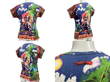 画像をギャラリービューアに読み込む, Jean Paul GAULTIER FEMME ジャンポールゴルチェ フェム 半袖Tシャツ サイズ40 破壊と創造の神シヴァ インド神話 マルチカラー 美品 中古 4b000680