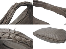 画像をギャラリービューアに読み込む, BOTTEGAVENETA ボッテガヴェネタ イントレチャート ホーボー ハンドバッグ B002633530 レザー ベージュ 中古 4b000848