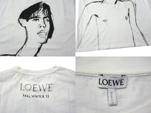 画像をギャラリービューアに読み込む, LOEWE ロエベ 半袖Ｔシャツ H6299520CR サイズM 19FW デッサンモチーフ プリント ホワイト ブラック コットン 美品 中古 4b000939
