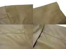 画像をギャラリービューアに読み込む, PRADA プラダ ナッパレザー ジップアップ半袖シャツ UPC210 サイズ50 24SS ベージュ トライアングルロゴパッチ 良品 中古 4b001240