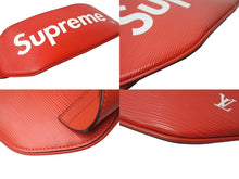 画像をギャラリービューアに読み込む, LOUIS VUITTON×Supreme ルイヴィトン×シュプリーム 17AW ボディバッグ バムバッグPM M53418 エピレザー レッド 美品 中古 4b001414