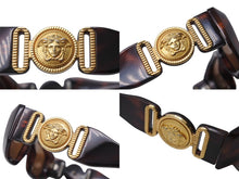 画像をギャラリービューアに読み込む, GIANNI VERSACE ジャンヌ ヴェルサーチ サングラス MOD414/A メデューサ ロゴ プラスチック メタル ブラウン 美品 中古 4b001679
