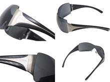 画像をギャラリービューアに読み込む, PRADA プラダ リムレス サングラス SPR041 サイドロゴ プラスチック メタル ブラック 美品 中古 4b001682