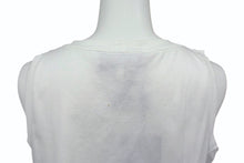 画像をギャラリービューアに読み込む, YVES SAINT LAURENT イヴサンローラン タンクトップ ノースリーブ YSL ロゴ コットン ホワイト ゴールド サイズS 良品 中古 4b001850