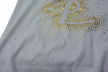 画像をギャラリービューアに読み込む, YVES SAINT LAURENT イヴサンローラン タンクトップ ノースリーブ YSL ロゴ コットン ホワイト ゴールド サイズS 良品 中古 4b001850