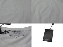 画像をギャラリービューアに読み込む, YVES SAINT LAURENT イヴサンローラン タンクトップ ノースリーブ YSL ロゴ コットン ホワイト ゴールド サイズS 良品 中古 4b001850