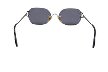 Load image into Gallery viewer, Cartier カルティエ サングラス メガネ ツーポイント アイウェア 2504224 フランス製 メタル シルバー金具 ブラック 美品 中古 4b000046