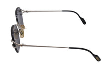 Load image into Gallery viewer, Cartier カルティエ サングラス メガネ ツーポイント アイウェア 2504224 フランス製 メタル シルバー金具 ブラック 美品 中古 4b000046