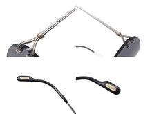 Load image into Gallery viewer, Cartier カルティエ サングラス メガネ ツーポイント アイウェア 2504224 フランス製 メタル シルバー金具 ブラック 美品 中古 4b000046