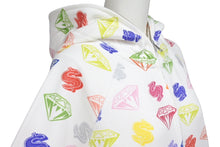 画像をギャラリービューアに読み込む, 新品未使用 BILLIONAIREBOYSCLUB ビリオネアボーイズクラブ CASANOVA カサノバ 総柄 ジップアップパーカー ホワイト マルチカラー サイズXL