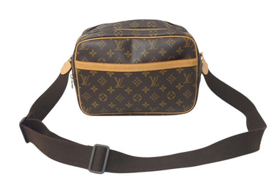 LOUIS VUITTON ルイヴィトン リポーターPM ショルダーバッグ M45254 モノグラム ブラウン ゴールド金具 美品 中古 4b001162