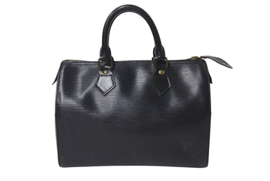LOUIS VUITTON ルイヴィトン スピーディ25 ハンドバッグ M59022 エピレザー ブラック ゴールド金具 美品 中古 4b001167