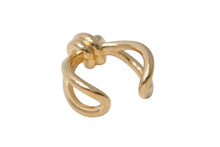 画像をギャラリービューアに読み込む, BOTTEGAVENETA ボッテガヴェネタ ノットリング 815946VAHU08120 シルバー925 ゴールド サイズ7.5号 表記サイズ13 美品 中古 4b001297