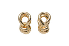 画像をギャラリービューアに読み込む, 極美品 BOTTEGAVENETA ボッテガヴェネタ ノット フープピアス 815945VAHU08120 重量約17.3g Ag925刻印 シルバ−925 GP 中古 4b001301