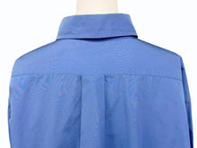 画像をギャラリービューアに読み込む, MIUMIU ミュウミュウ ポプリン 長袖ボタンダウンシャツ MK1626 サイズ40 ブルー オーバーサイズ ロゴ刺繍 美品 中古 4b001308