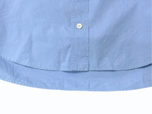 画像をギャラリービューアに読み込む, MIUMIU ミュウミュウ ポプリン 長袖ボタンダウンシャツ MK1626 サイズ40 ブルー オーバーサイズ ロゴ刺繍 美品 中古 4b001308