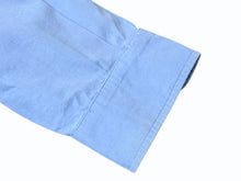 画像をギャラリービューアに読み込む, MIUMIU ミュウミュウ ポプリン 長袖ボタンダウンシャツ MK1626 サイズ40 ブルー オーバーサイズ ロゴ刺繍 美品 中古 4b001308