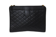 画像をギャラリービューアに読み込む, SAINTLAURENT PARIS サンローラン チェーンショルダーバッグ ウォレット377828 レザー ブラック 美品 中古 4b001475