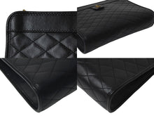 画像をギャラリービューアに読み込む, SAINTLAURENT PARIS サンローラン チェーンショルダーバッグ ウォレット377828 レザー ブラック 美品 中古 4b001475