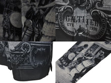 画像をギャラリービューアに読み込む, JEAN PAUL GAULTIER CLASSIQUE ジャンポールゴルチェ クラシック 中世柄 ジョーゼットブラウス シャツ ブラック サイズ40 美品 中古 4b001600