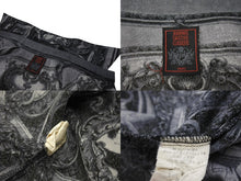 画像をギャラリービューアに読み込む, JEAN PAUL GAULTIER CLASSIQUE ジャンポールゴルチェ クラシック 中世柄 ジョーゼットブラウス シャツ ブラック サイズ40 美品 中古 4b001600