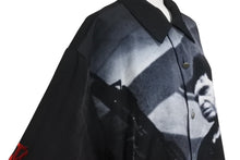 画像をギャラリービューアに読み込む, SCARFACE スカーフェイス 両面プリントオープンカラーシャツ アルパチーノ トニーモンタナ ブラック ホワイト サイズM 美品 中古 4b001606