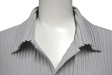 画像をギャラリービューアに読み込む, HOMME PLISSE ISSEY MIYAKE オムプリッセ イッセイミヤケ プリーツスキッパーシャツ HP55JM330 サイズ2 グレー 美品 中古 4b001612