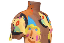 Load image into Gallery viewer, 極美品 me ISSEY MIYAKE ミー イッセイミヤケ CHEER 半袖トップス MI43FK395 フリーサイズ プリーツ ハイネック ブラウン 中古 4b001615