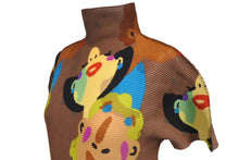 Load image into Gallery viewer, 極美品 me ISSEY MIYAKE ミー イッセイミヤケ CHEER 半袖トップス MI43FK395 フリーサイズ プリーツ ハイネック ブラウン 中古 4b001615