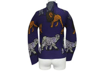 Load image into Gallery viewer, 極美品 me ISSEY MIYAKE ミー イッセイミヤケ 長袖トップス MI83FJ611 フリーサイズ プリーツ ハイネック パープル アニマル柄 中古 4b001617