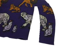 Load image into Gallery viewer, 極美品 me ISSEY MIYAKE ミー イッセイミヤケ 長袖トップス MI83FJ611 フリーサイズ プリーツ ハイネック パープル アニマル柄 中古 4b001617