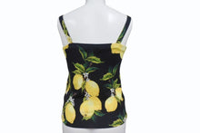 画像をギャラリービューアに読み込む, 極美品 DOLCE&amp;GABBANA ドルチェアンドガッバーナ キャミソール FN907K サイズ36 カシミヤ シルク ボタニカル レモン 総柄 中古 4b001658