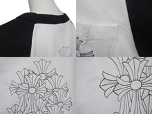 画像をギャラリービューアに読み込む, CHROME HEARTS クロムハーツ ラグラン 7部丈Tシャツ サイズM CHクロス セメタリークロス プリント ホワイト ブラック 美品 中古 4b001827