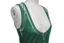 画像をギャラリービューアに読み込む, DOLCE＆GABBANA ドルチェアンドガッバーナ タンクトップ ラインストーン ロゴ グリーン ホワイト サイズ40 美品 中古 4b002078