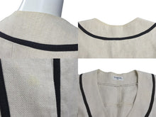 画像をギャラリービューアに読み込む, CHANEL シャネル 半袖シャツ ココマーク ベースボールシャツ レディース ベージュ 黒 半袖 美品 中古 20853