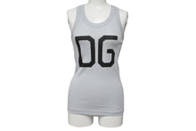画像をギャラリービューアに読み込む, 新品未使用 DOLCE&amp;GABBANA ドルチェアンドガッバーナ DG ロゴ タンクトップ ライトグレー コットン HTJ27 サイズ38 中古 4b002132