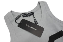 画像をギャラリービューアに読み込む, 新品未使用 DOLCE&amp;GABBANA ドルチェアンドガッバーナ DG ロゴ タンクトップ ライトグレー コットン HTJ27 サイズ38 中古 4b002132