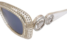 画像をギャラリービューアに読み込む, GIANNI VERSACE ジャンニ ヴェルサーチ ヴィンテージ サングラス 眼鏡 メデューサ ラインストーン MOD.417/H クリア 良好 中古 34459