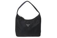 Load image into Gallery viewer, PRADA プラダ ホーボー ハンドバッグ ワンショルダーバッグ MV515 トライアングルロゴ ナイロン ブラック 美品 中古 4b003907