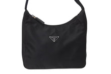 Load image into Gallery viewer, PRADA プラダ ホーボー ハンドバッグ ワンショルダーバッグ MV515 トライアングルロゴ ナイロン ブラック 美品 中古 4b003907