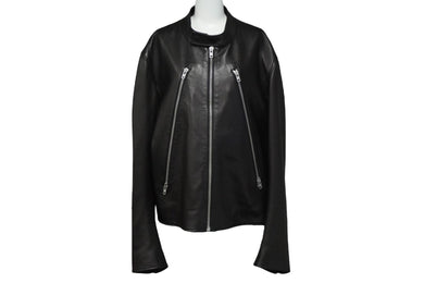 MARTIN MARGIELA マルタンマルジェラ ライダースジャケット 八の字型ジップ S50AM0489 SY1460 ブラック 52 美品 中古 43907