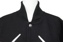 画像をギャラリービューアに読み込む, A BATHING APE アベイシングエイプ BAPE ×KAWS カウズ スタジャン 歯型 バーシティジャケット ブラック S メンズ 美品 中古 44707