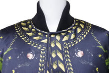 画像をギャラリービューアに読み込む, 極美品 Givenchy ジバンシー 花柄 リアーナ愛用 11F 3020 344 ブルゾンジャケット ブラック ボンバージャケット 総柄 アウター サイズ34 中古 45857