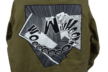 Load image into Gallery viewer, CELINE x Christian Marclay セリーヌ x クリスチャン マークレー WHOOOM パッチ ミリタリージャケット 36 美品 中古 4c074750