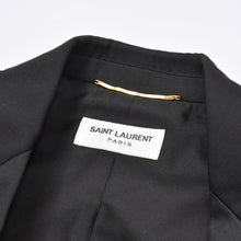 画像をギャラリービューアに読み込む, 極美品 SAINT LAURENT PARIS サンローランパリ テーラードジャケット 517741 Y399W サイズ34 ピークドラペル シングル ブラック 中古 4b008811