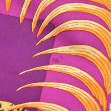 Load image into Gallery viewer, HERMES エルメス シルキーシティPM 王者の虎 TIGRE ROYAL ショルダーバッグ □L刻印 シルク レザー パープル ブラウン 美品 中古 4b009104