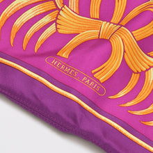 Load image into Gallery viewer, HERMES エルメス シルキーシティPM 王者の虎 TIGRE ROYAL ショルダーバッグ □L刻印 シルク レザー パープル ブラウン 美品 中古 4b009104