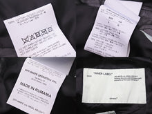 画像をギャラリービューアに読み込む, off-white オフホワイト レザー ベスト ジャケット バックロゴデザイン マグネットボタン ブラック サイズL 良品 中古 47483